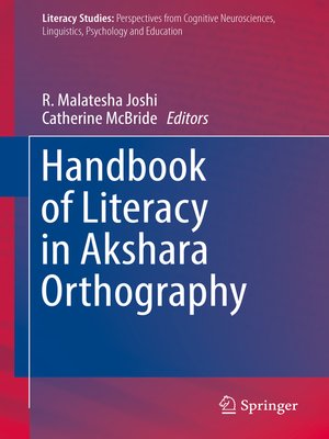 cover image of Handbook of Literacy in Akshara Orthography